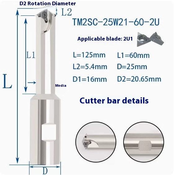 6036 SMT Deep Hole Thread Milling Toolholder Machining Center Single Thread Internal Coolant Milling Tool U-Thread Toolholder 11UI 16UI Shandong Denso Pricision Tools Co.,Ltd.